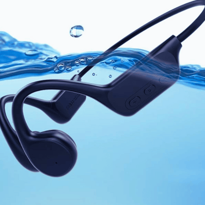 black swimming earphones